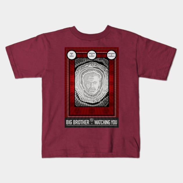 BIG BROTHER IS WATCHING YOU Kids T-Shirt by HalHefner